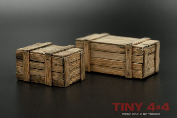 Wooden Cargo Crates for 1/24 to 1/35 Micro RCs