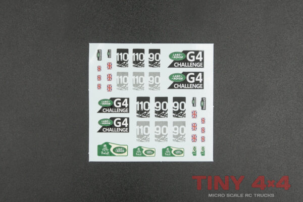 1/35 1/32 Decals for Orlandoo Hunter – G4 Logo Decals