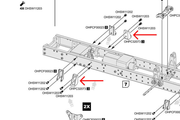 Alloy Lower Cab Mounts for OH32T01