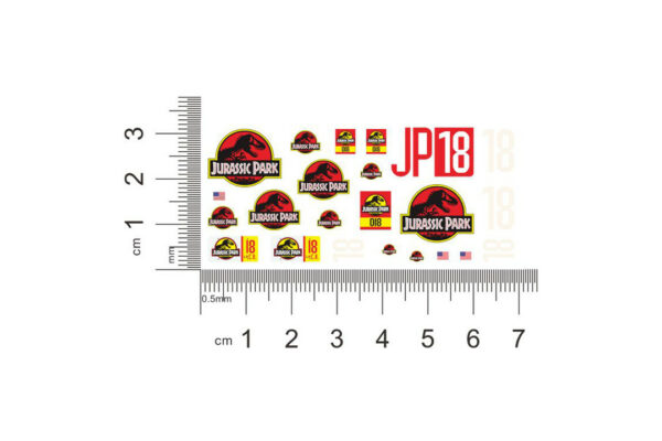 1/32 Jurassic Park Logo Decals